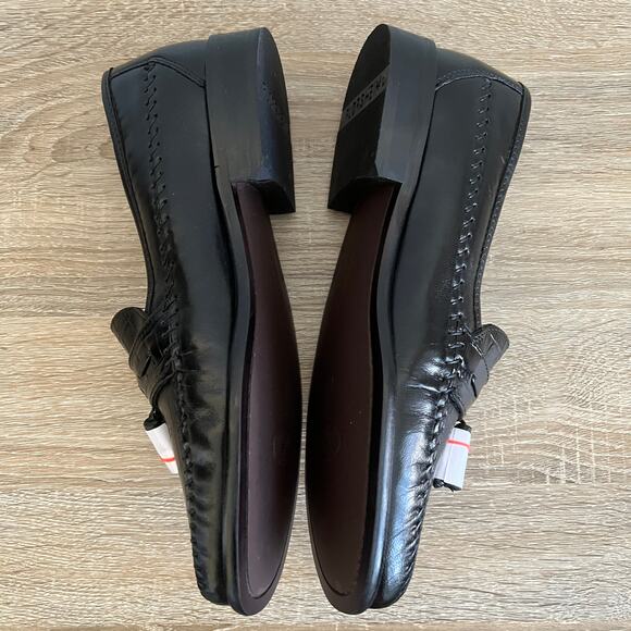 Florsheim Pisa Tassel Moc Toe Leather Loafer Slip On Dress Shoe 7.5 D NIB Black - Picture 5 of 10